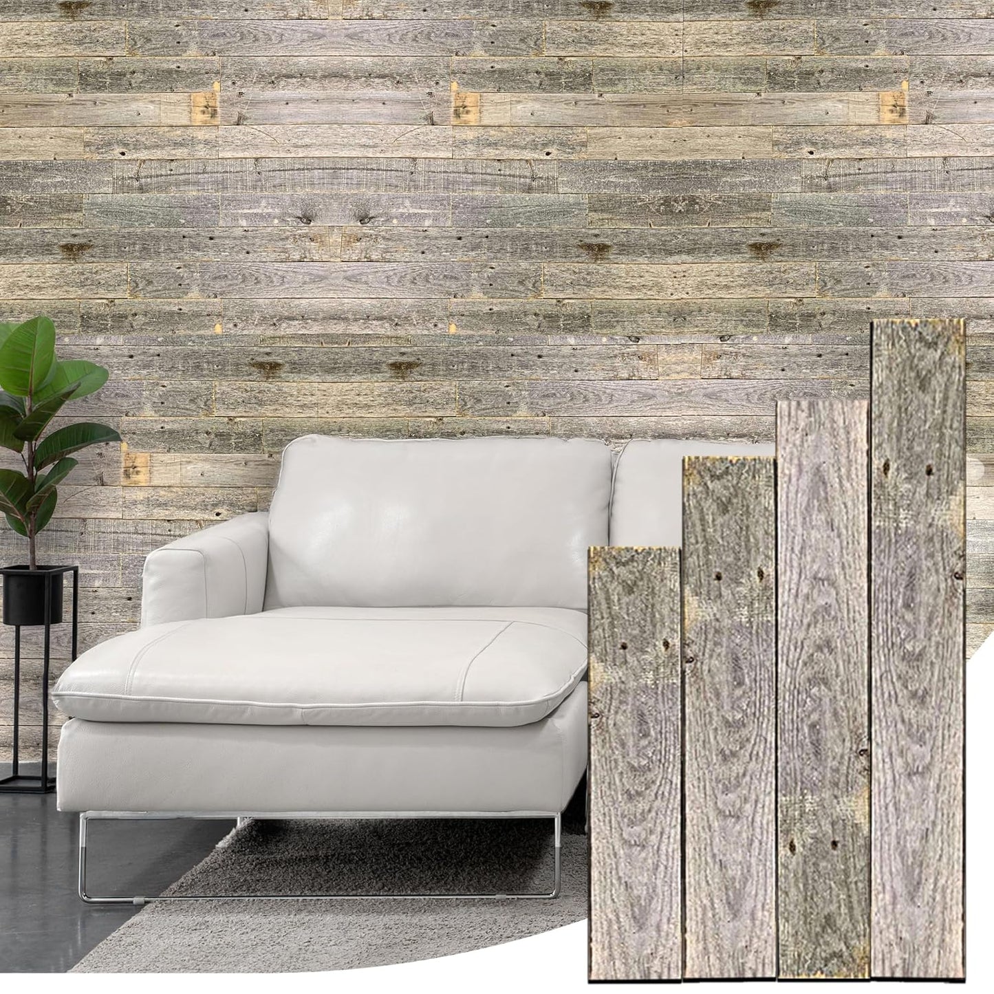 BARNWOODUSA Real Reclaimed Wood Planks for Rustic Wall Paneling