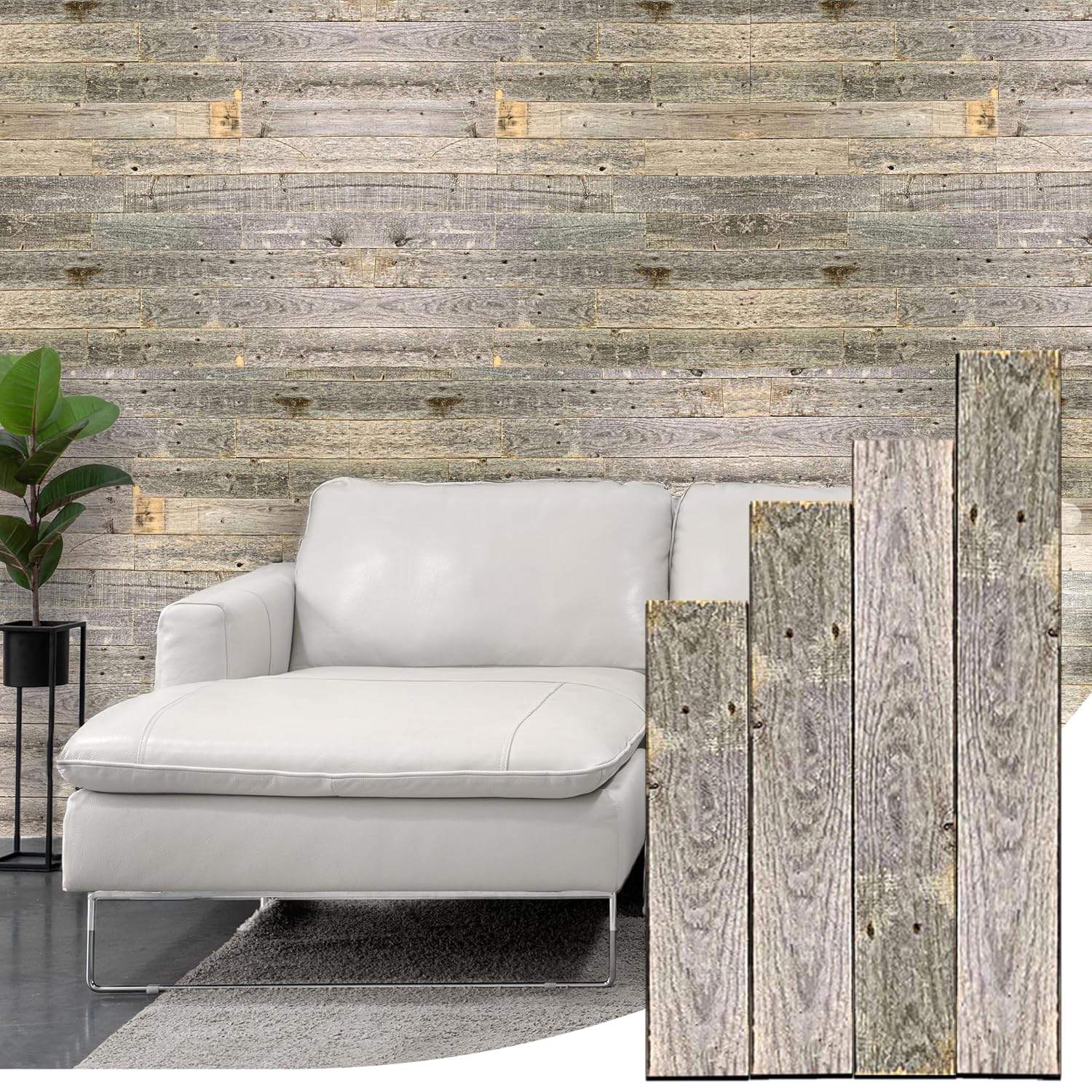 BARNWOODUSA Real Reclaimed Wood Planks for Rustic Wall Paneling