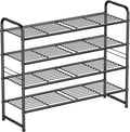 33 in Wide Shoe Rack 4-Tier Shoe Organizer - Holds 20-25 Pairs