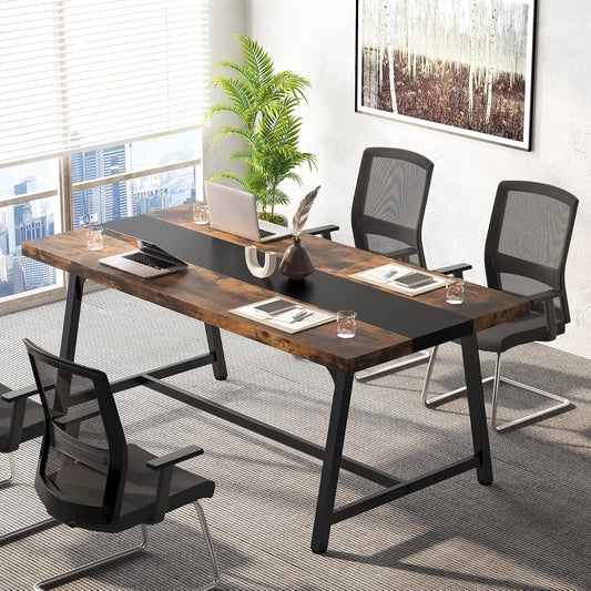 Tribesigns 6FT Conference Table - Executive Desk for 6 - Strong Metal Frame
