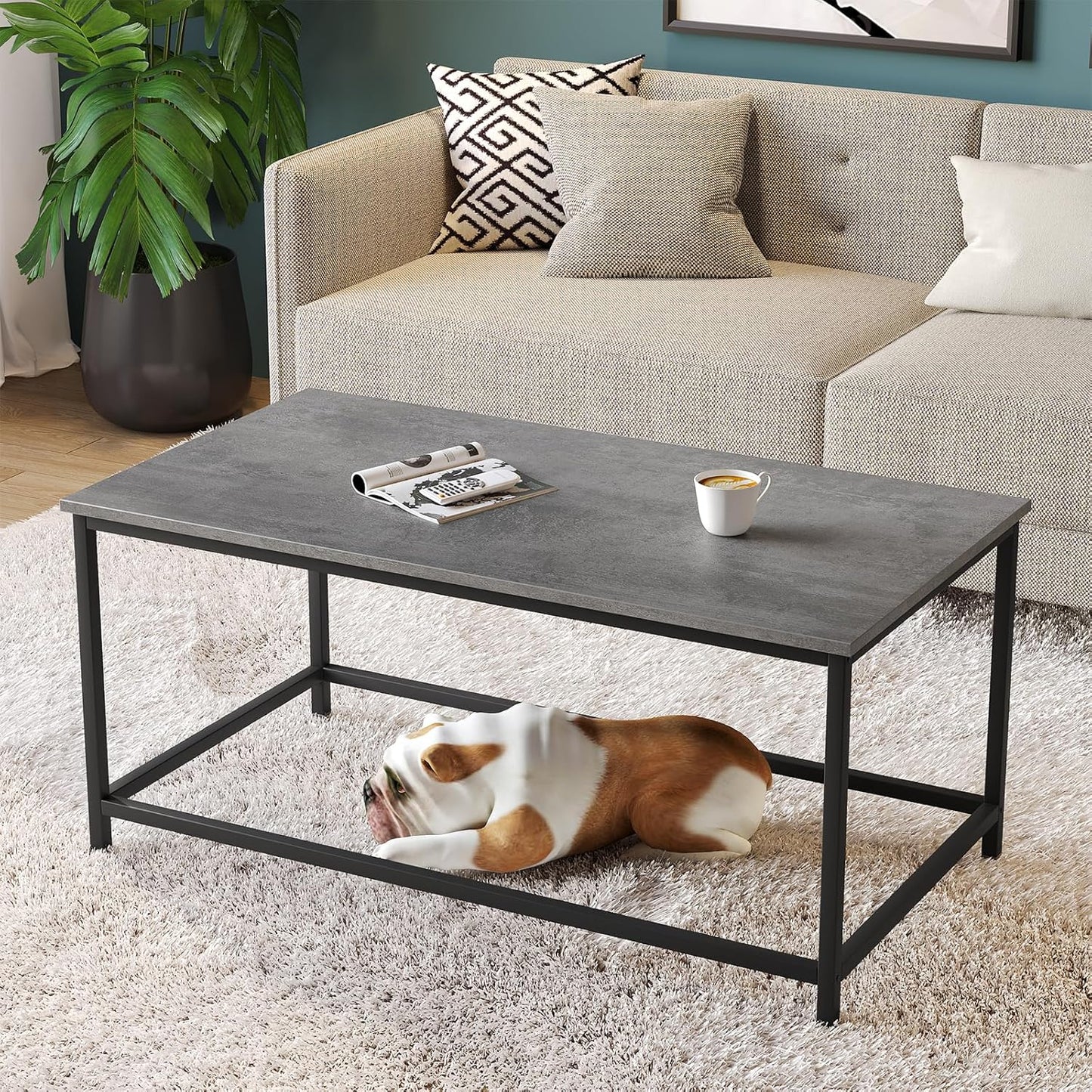 Sleek SAYGOER Minimalist Coffee Table - Easy Assembly, Stylish Design