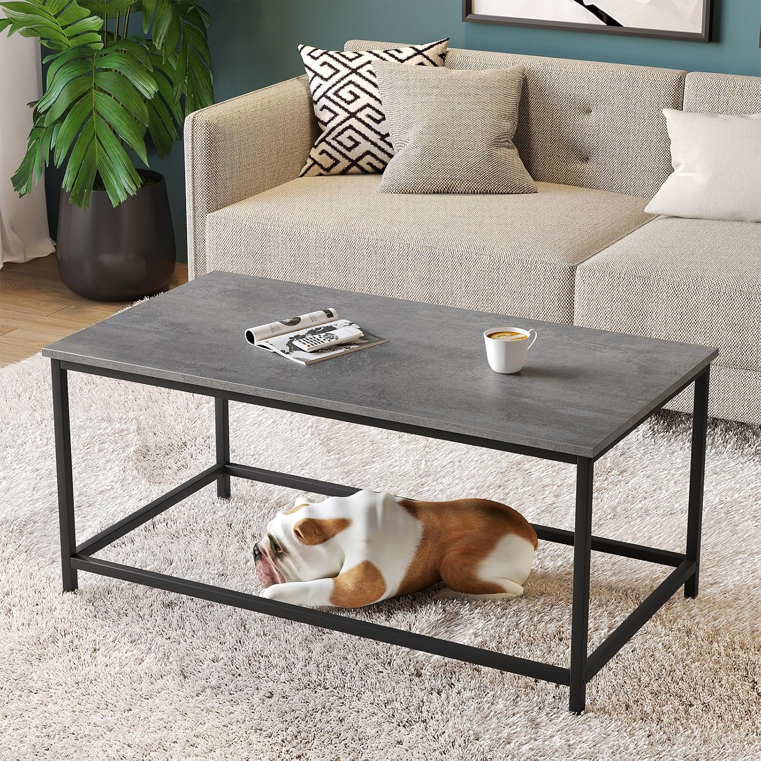 Sleek SAYGOER Minimalist Coffee Table - Easy Assembly, Stylish Design