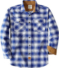 Mens Flannel Shirt for Men Plaid Button Down Long Sleeve - Soft Cotton