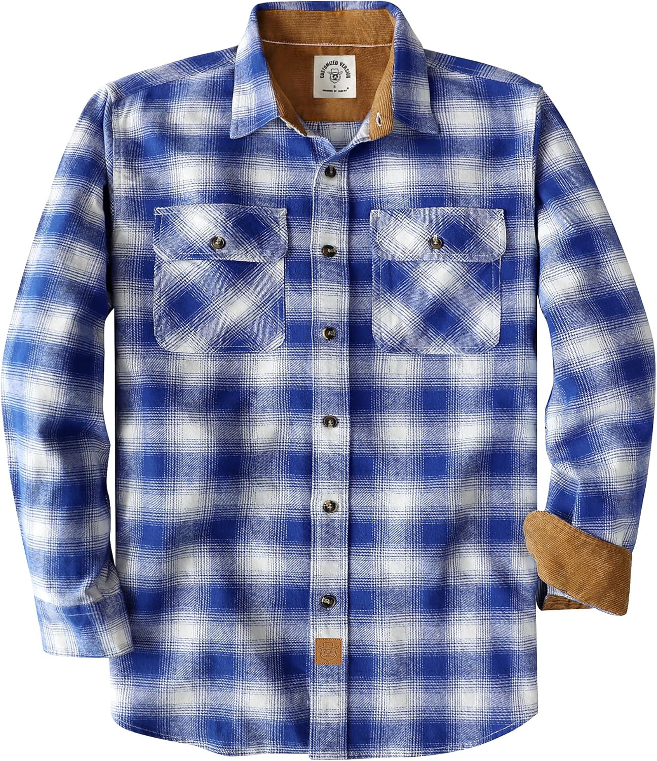 Dubinik Mens Flannel Shirt Long Sleeve Soft Brushed Cotton