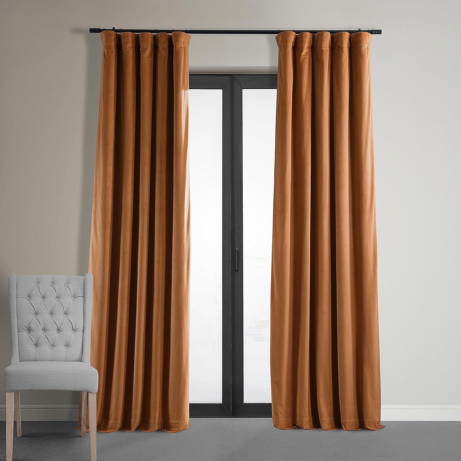 HPD Half Price Drapes Velvet Thermal Blackout Curtains 108 in