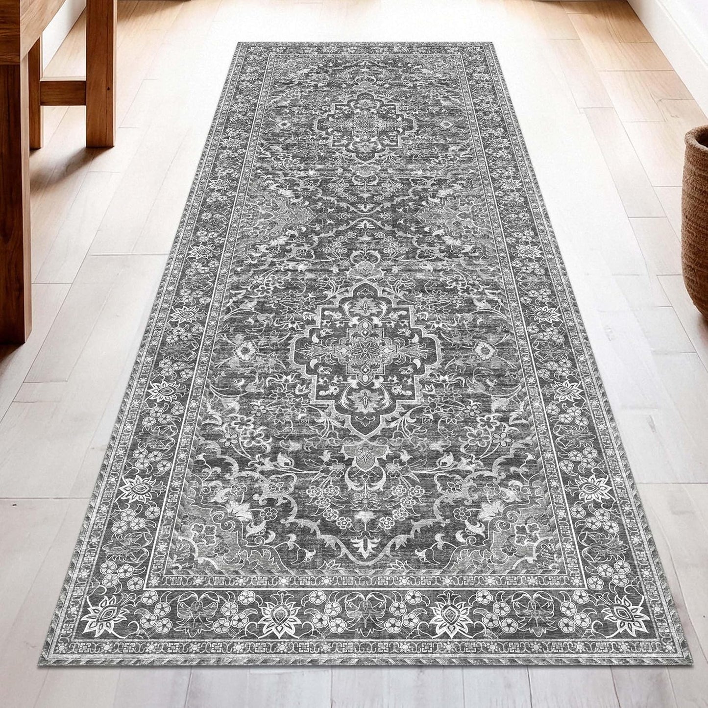 Washable Runner Rug 2.5x8 for Hallways and Entryways
