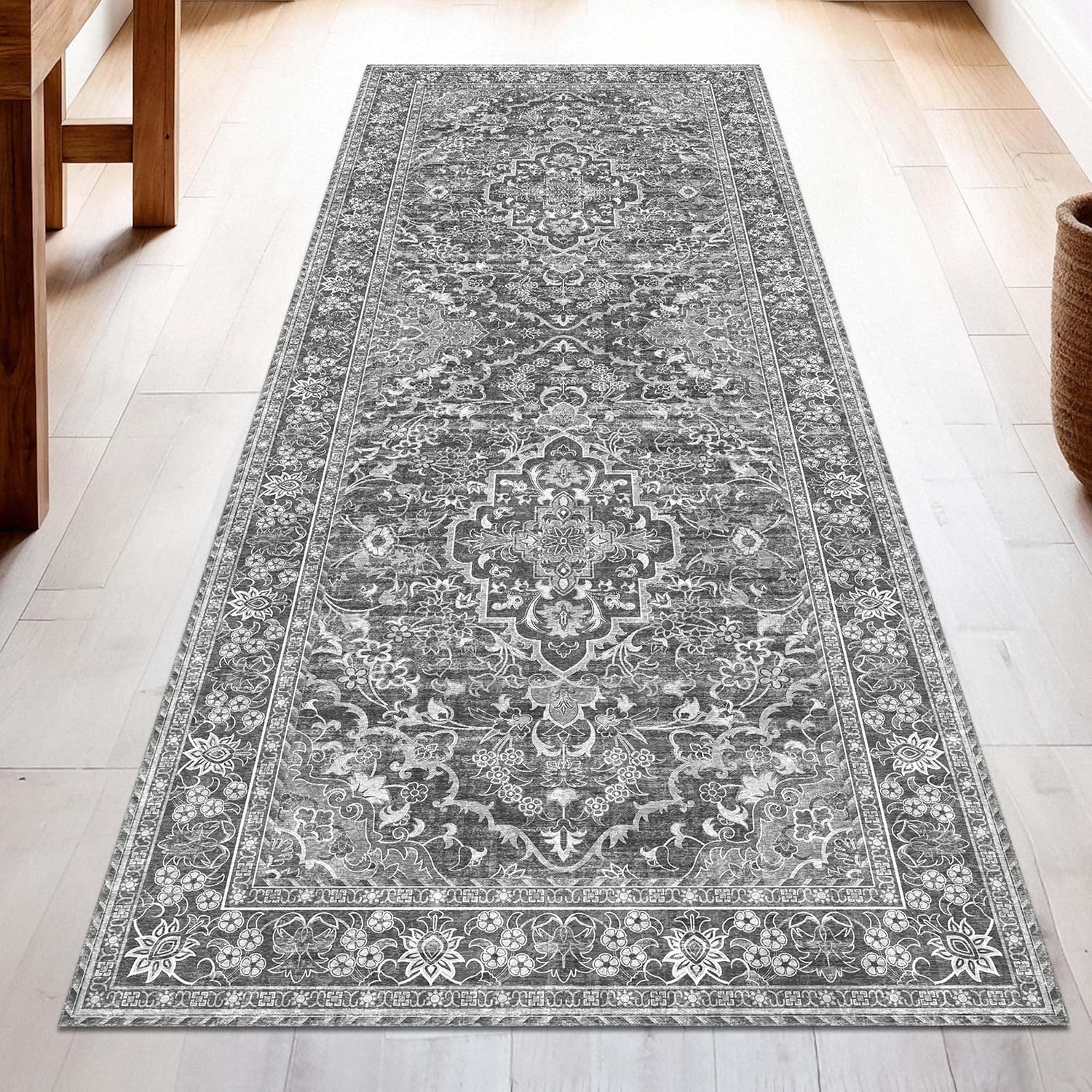 Washable Runner Rug 2.5x8 for Hallways and Entryways
