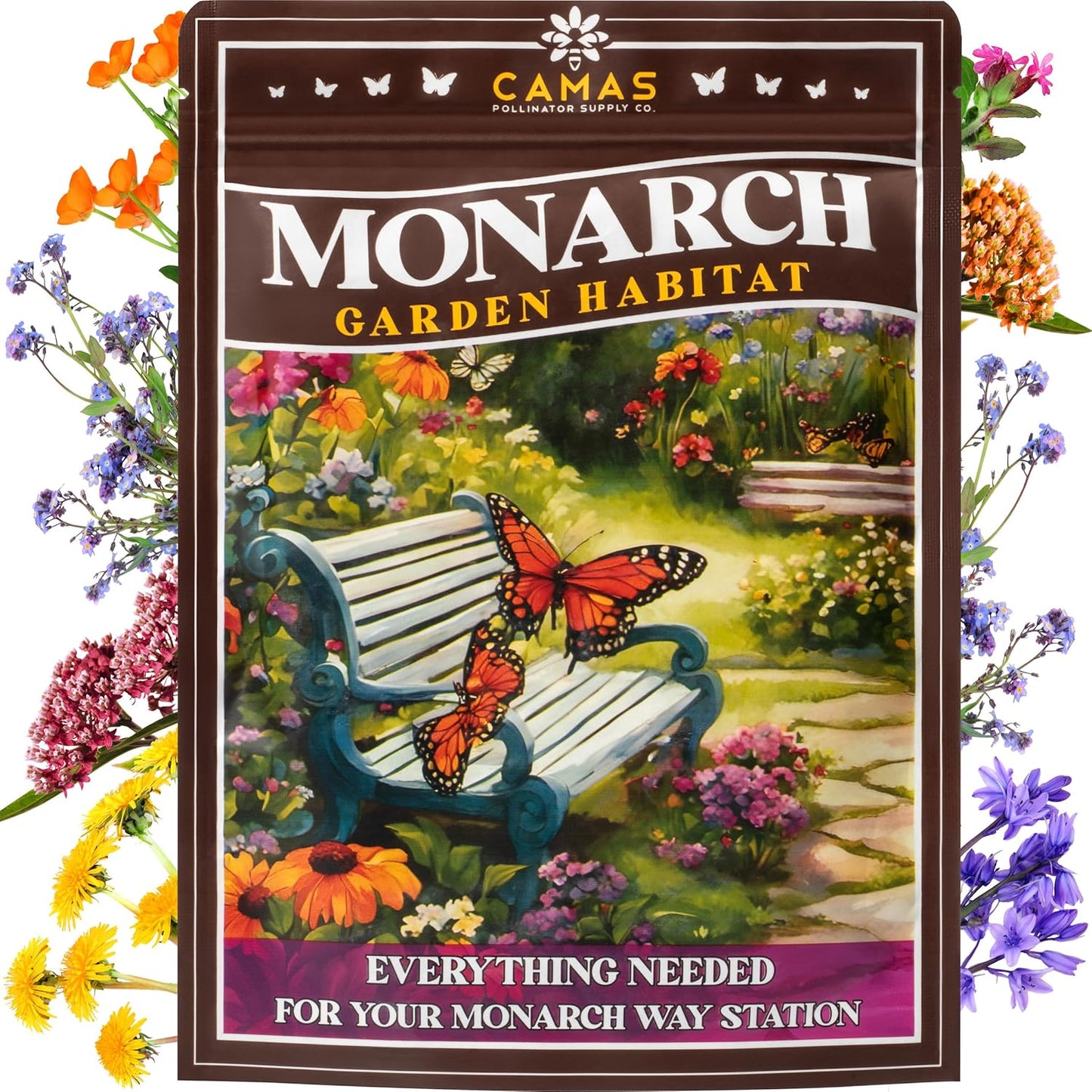 Monarch Butterfly Garden Kit with Milkweed Seeds for Pollinators
