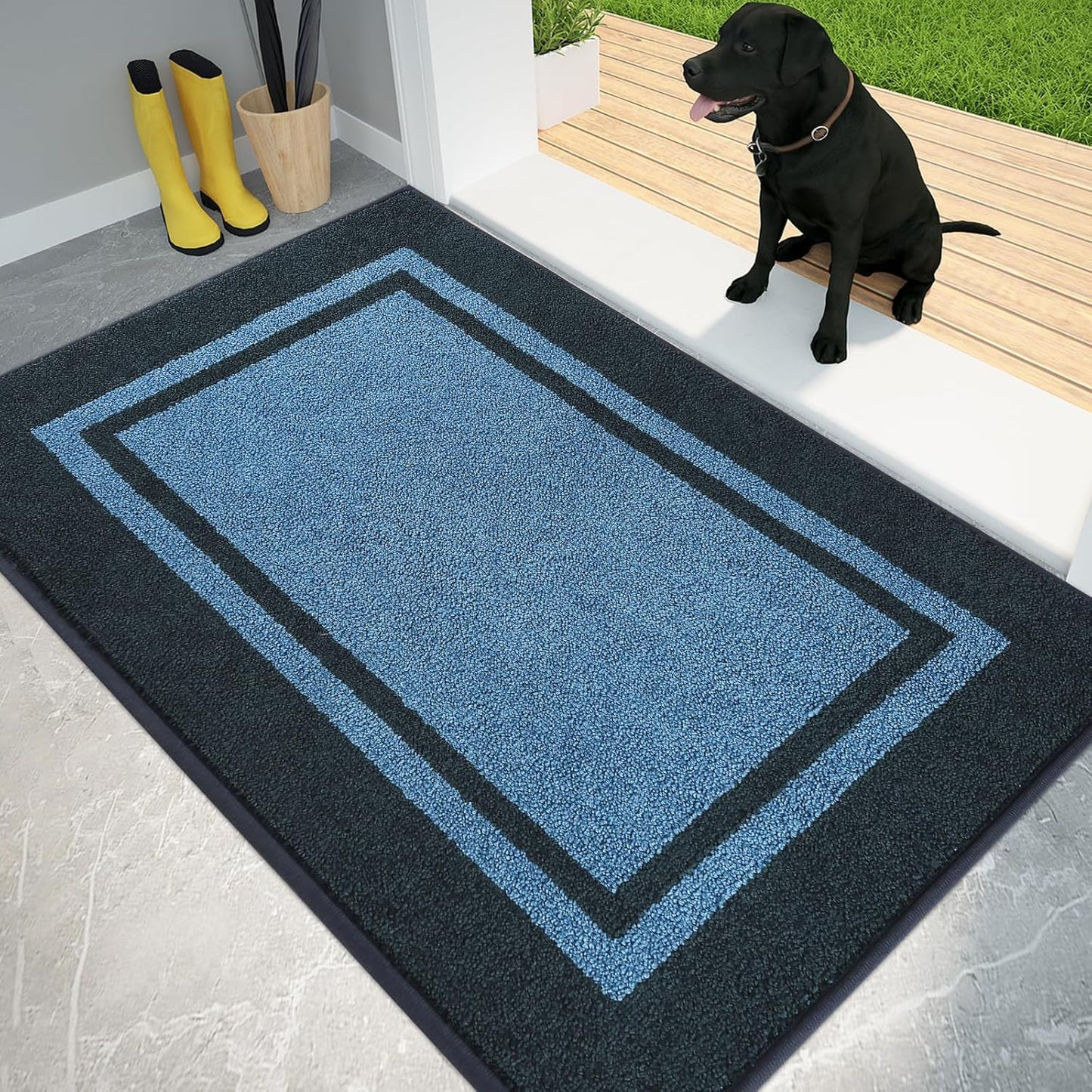PURRUGS Dirt Trapping Door Mat for Muddy Shoes and Paws