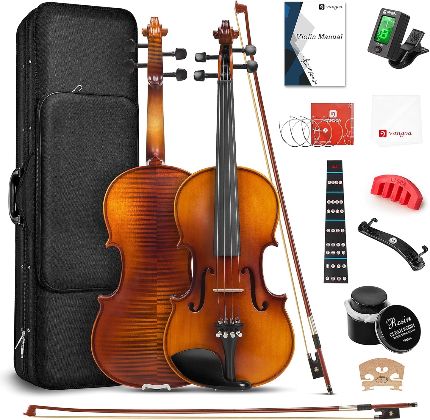 Vangoa 4/4 Full Size Violin Set for Beginners and Professionals