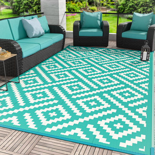 GENIMO Outdoor Rug for Patio Clearance - Waterproof Camping Mat