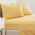 Full Size Floral Print Microfiber Sheet Set - Ultra-Soft Brushed