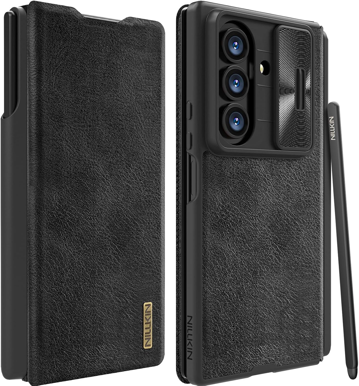 Nillkin Galaxy Z Fold 7 Wallet Case with S Pen Holder & Slide Cover