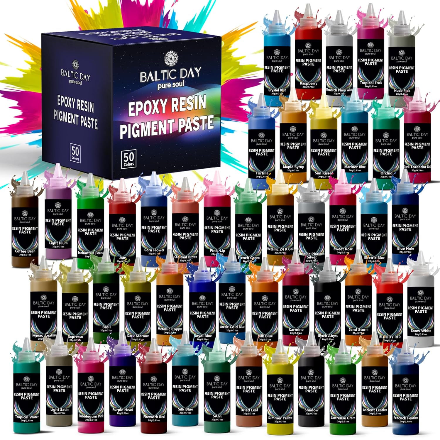 50 Unique Pigment Pastes for Epoxy Resin Craft Projects
