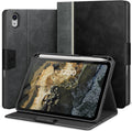 iPad Mini 7 Case for 8.3 in - Classic Vegan Leather Stand (Black)