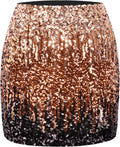 Women's Sequin Skirt Sparkle Stretchy Bodycon Mini - Night Out Fit