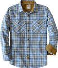 Dubinik Mens Flannel Shirt Long Sleeve Button Down Plaid - Warm chart