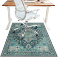 48x60 in Office Chair Mat for Hardwood Tile Floor - Washable Turquoise