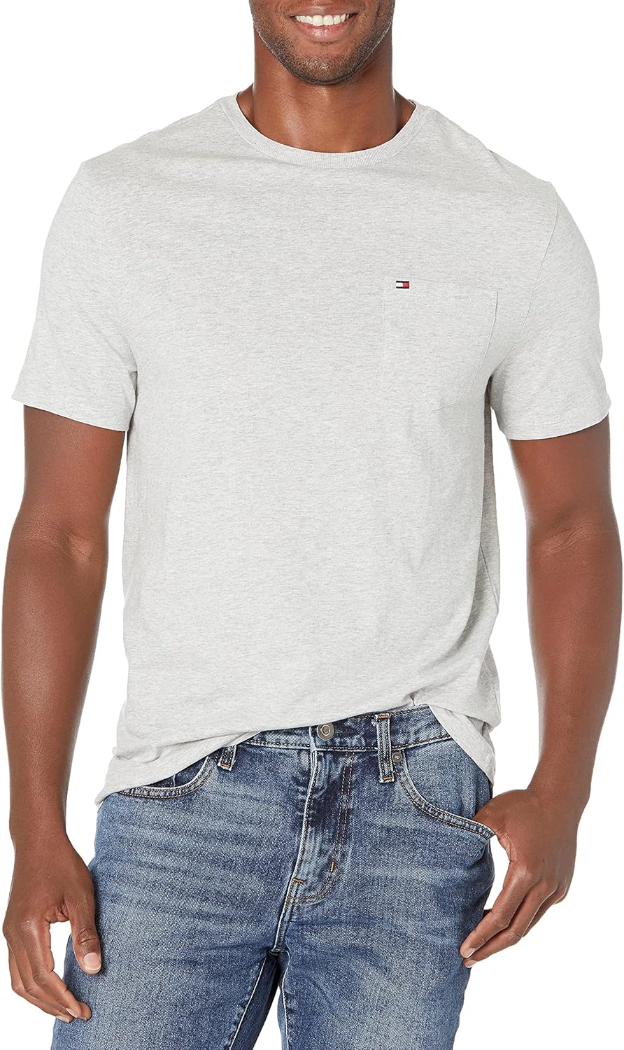 Tommy Hilfiger Men's Essential Cotton Crewneck Pocket T-Shirt