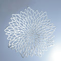 Silver Placemats 18 Pack Metallic Round Leaf Chargers - Festive Table