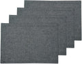 Charcoal Grey Linen Placemats Set of 4 - 14 x 19 in Athena