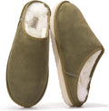 Project Cloud Mens Slippers Genuine Leather with Shearling Lining wear