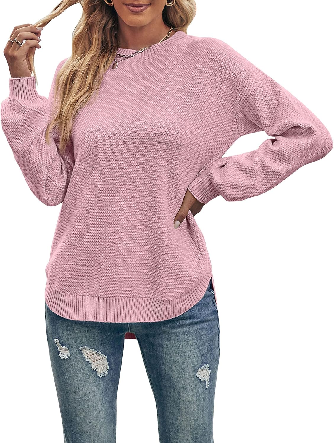 Cozy Knit Sweater for Women - Casual Fall Pullover Jumper