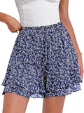 Caracilia Skorts for Women 100% Polyester Boho Beach Mini Skirt