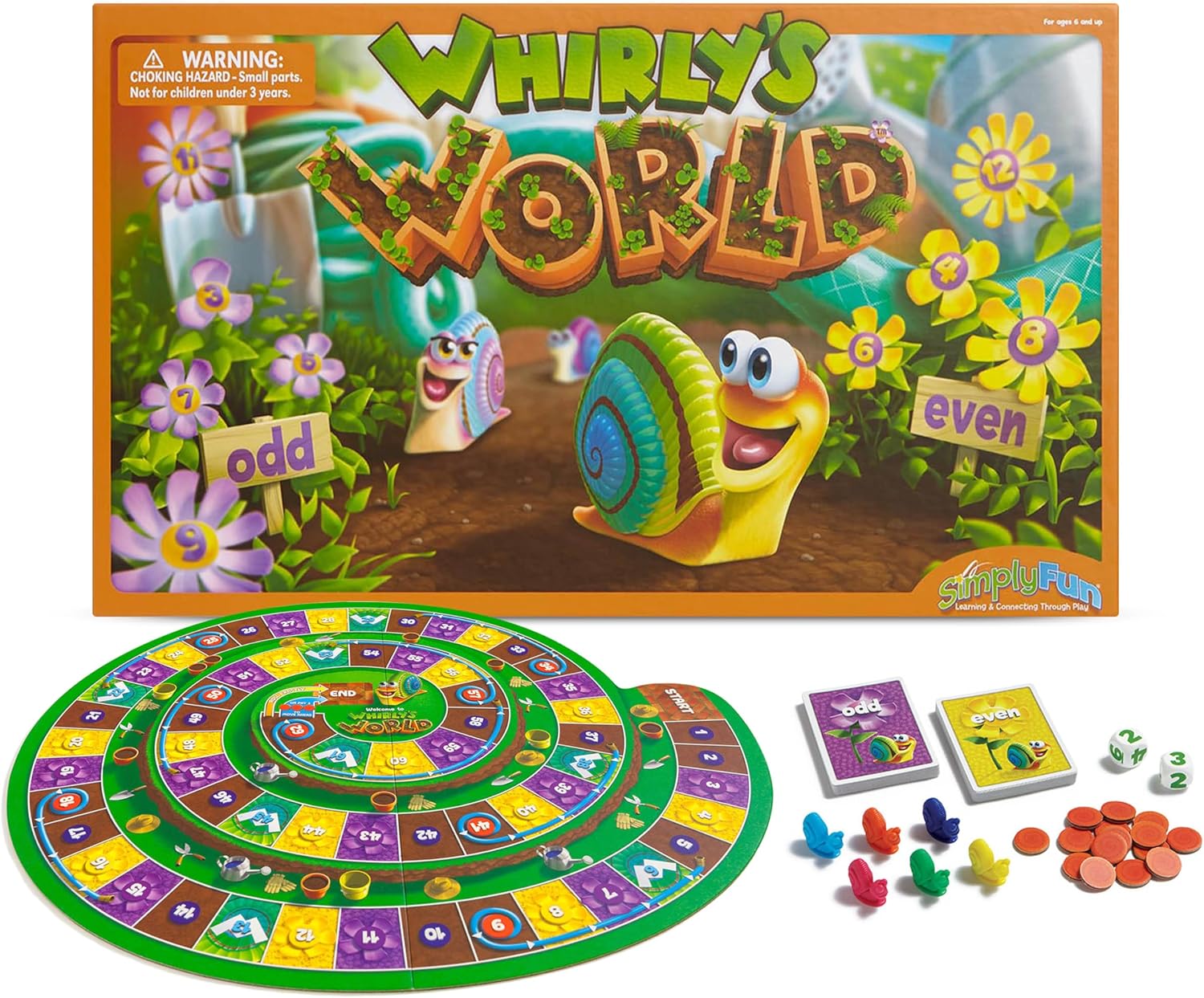 SimplyFun Whirlys World Educational Board Game for Kids Fun