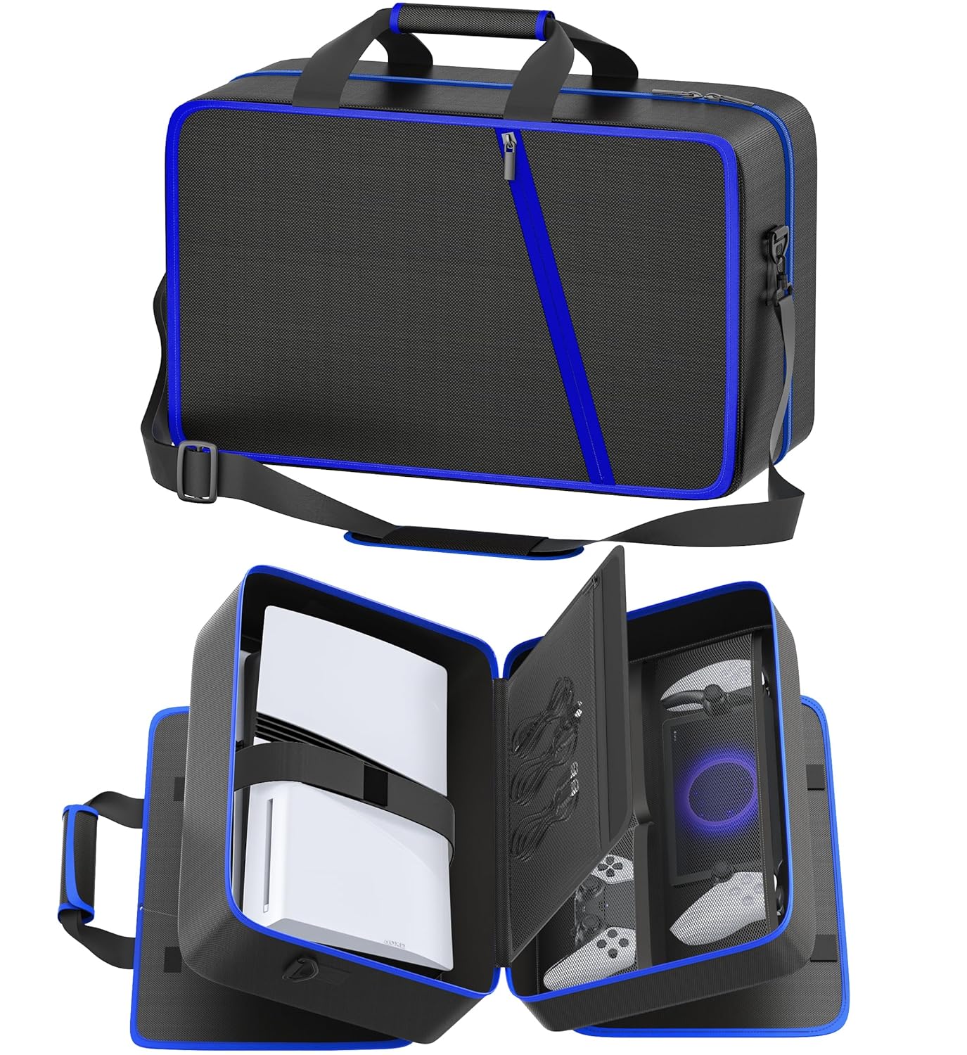 PS5 Carrying Case with 10 Storage Compartments for Travel