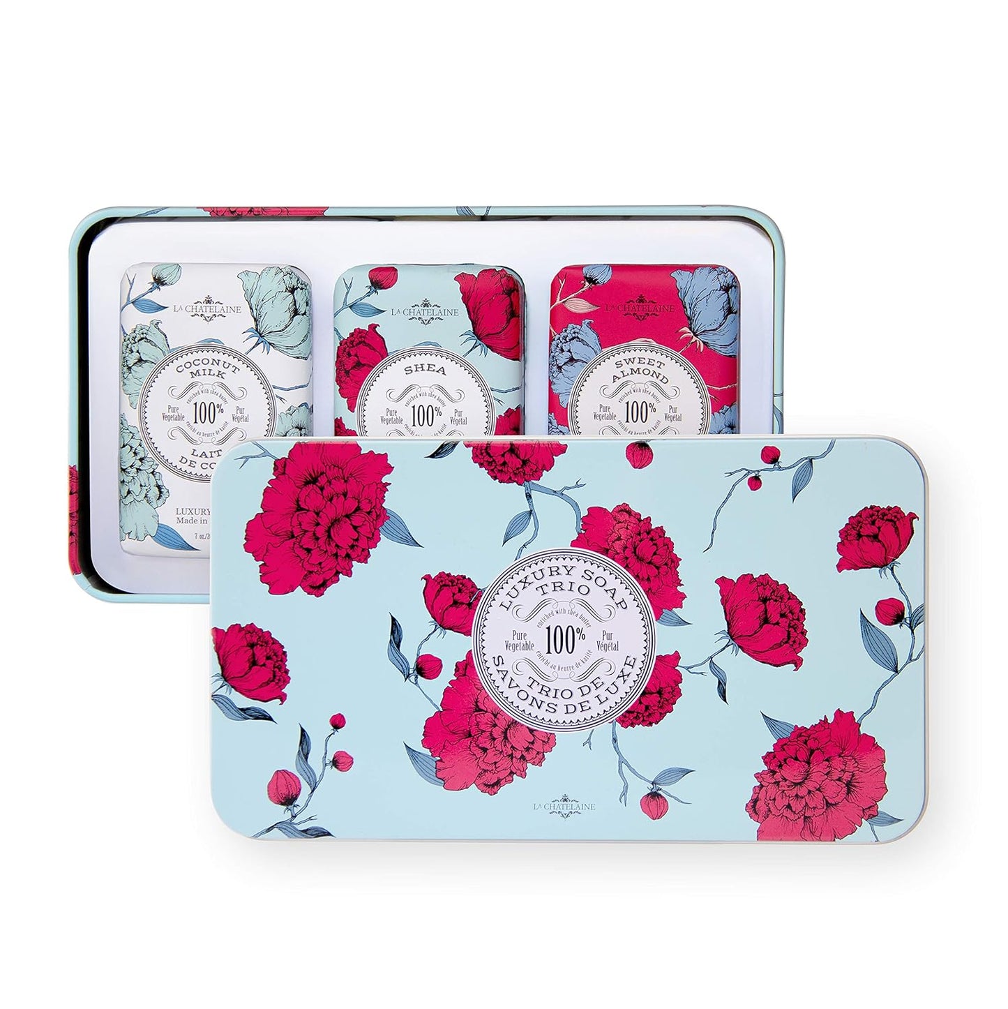 La Chatelaine Luxury Bar Soap Trio Gift Set for Skin Care