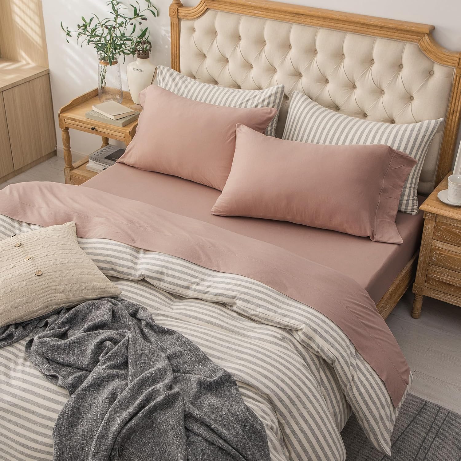PURE ERA Jersey Knit Bed Sheet Set - Super Soft Comfy Sheets