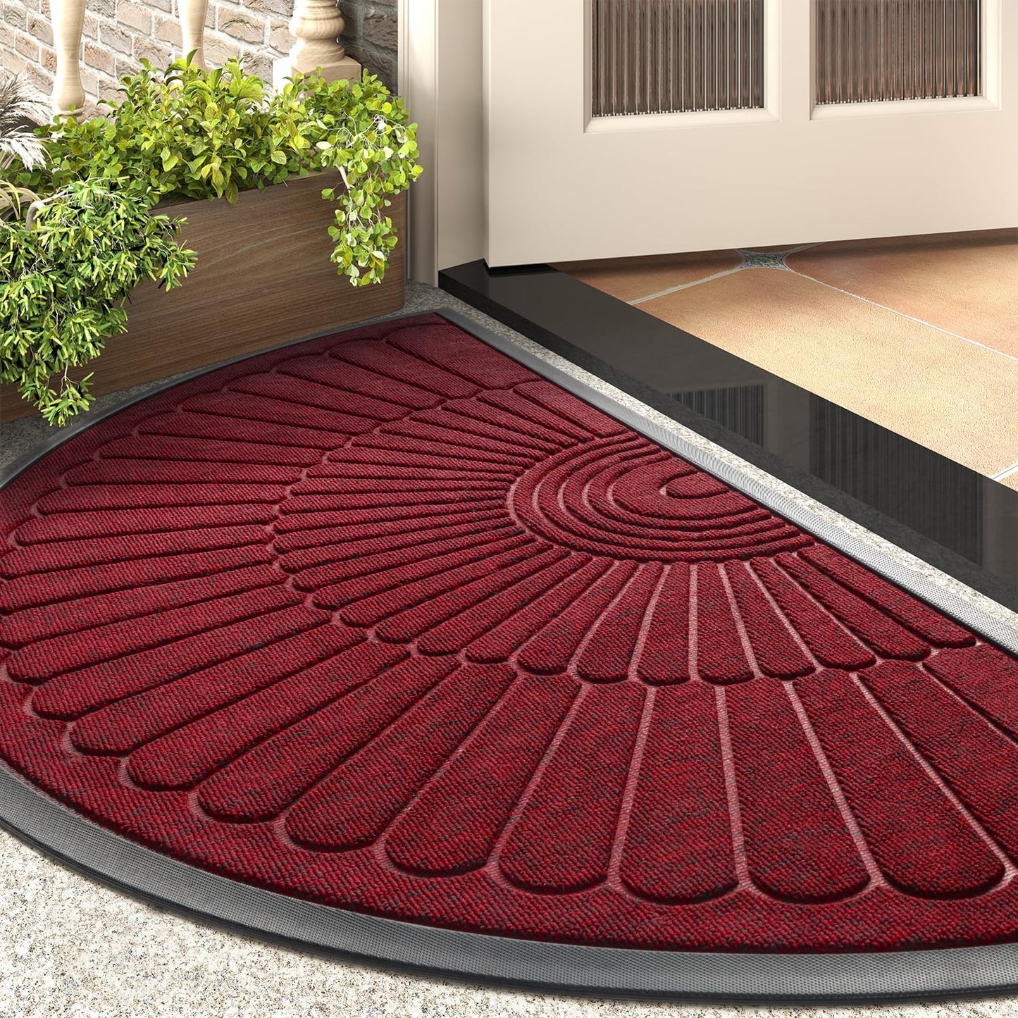 Durable Rubber Non Slip Door Mat for Indoor Outdoor Use