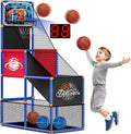 Kids Arcade Basketball Hoop with 4 Balls - Adjustable Indoor Game