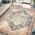 4x6 Rug Machine Washable Area Rug - Non-Slip Low Pile Vintage
