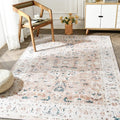 jinchan Area Rug 3x5 Entryway Rug - Washable Vintage Boho Floral