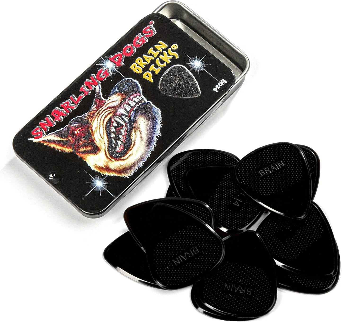 D'Andrea Snarling Dog Brain Nylon Guitar Picks 12 Pack - Superior Grip