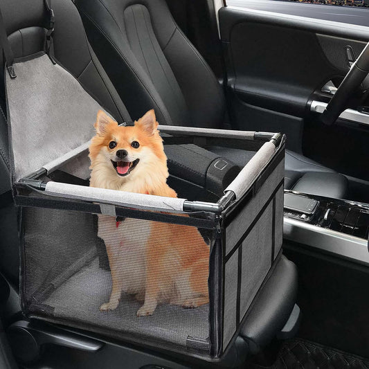 GENORTH Portable Dog Car Seat - Secure Travel for Small/Medium Pets!