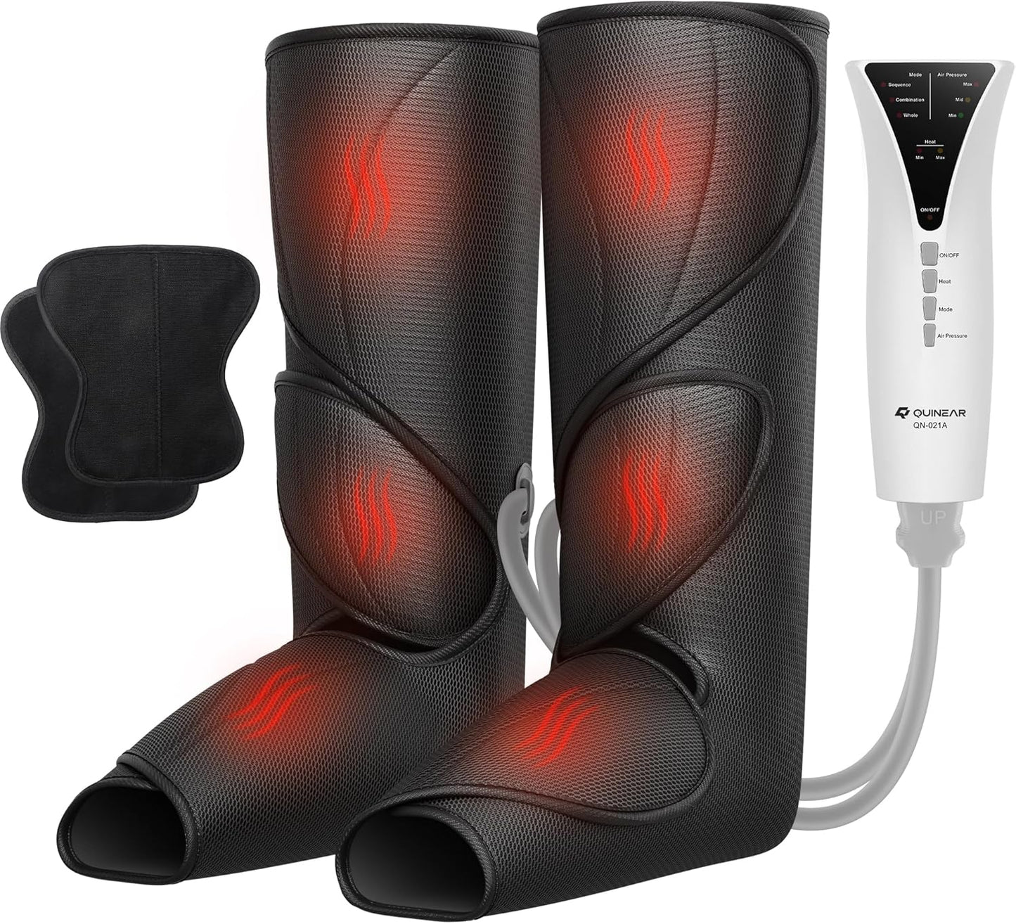 QUINEAR Leg Massager with Heat for Pain Relief and Circulation