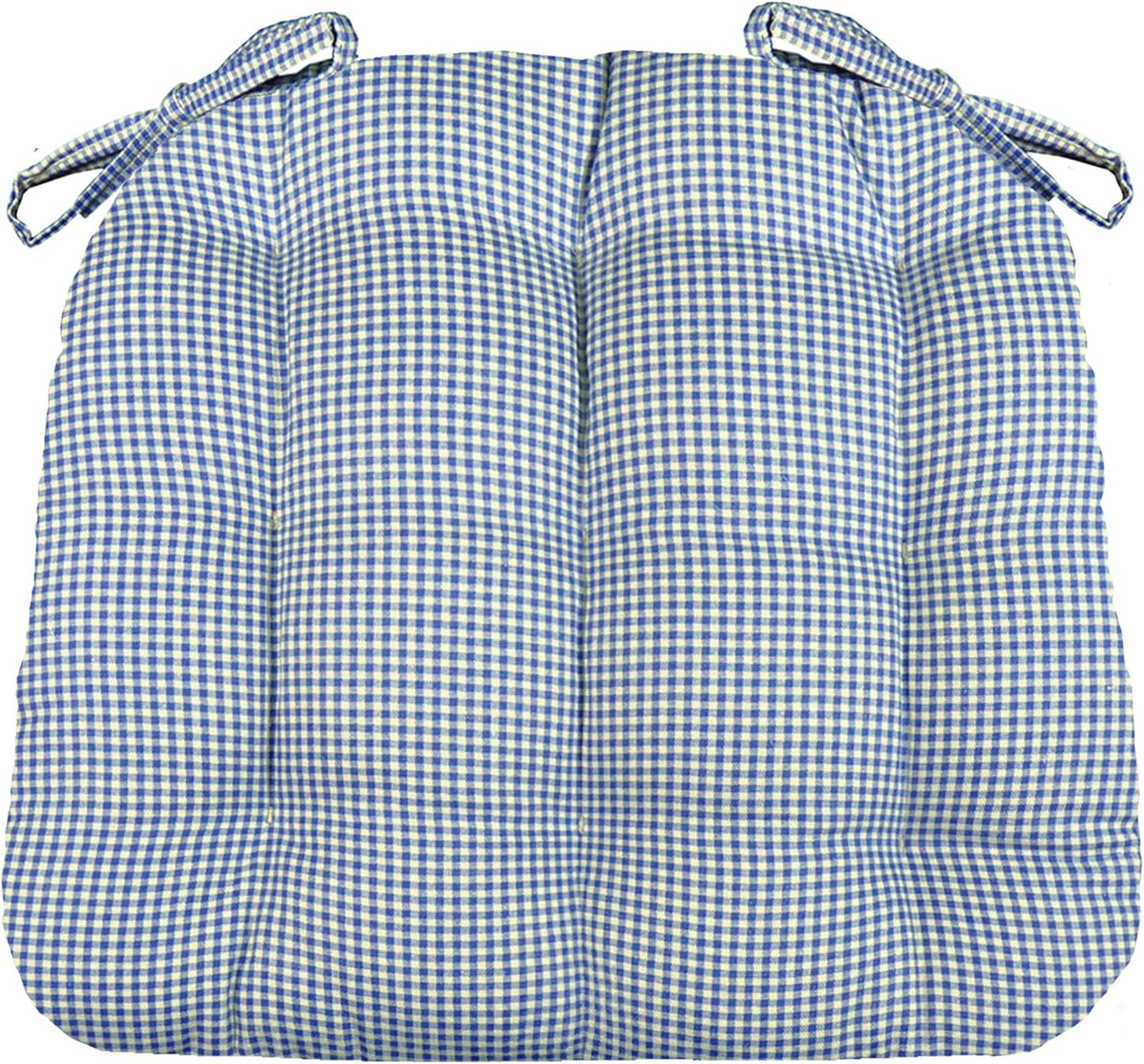 Madrid Dark Blue Dining Chair Pad with Ties - 15 x 17 Size