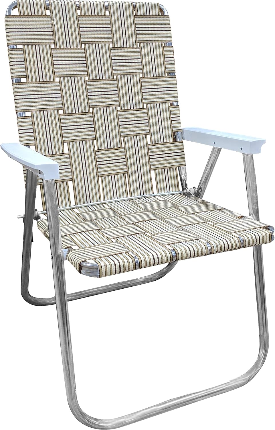 Folding Aluminum Webbed Lawn Chair for Camping and Sports
