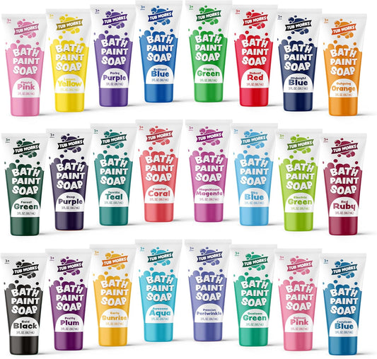 Tub Works Bath Paint Soap Set for Creative Toddler Fun