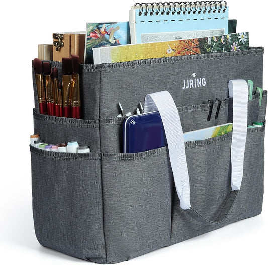 JJRING Craft Organizer Tote Bag for Art and Craft Storage