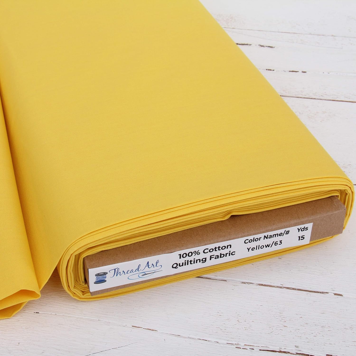 10 Yard Cut Premium Cotton Quilting Fabric - Yellow - 44in Wide