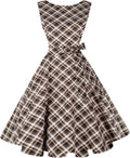 Boatneck Sleeveless Swing 1950s Cocktail Dress - Flattering Fit enough