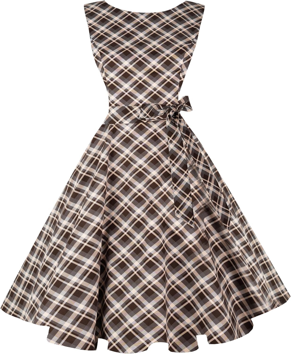 Vintage 1950s Cocktail Dress for Women - Sleeveless Boatneck Style