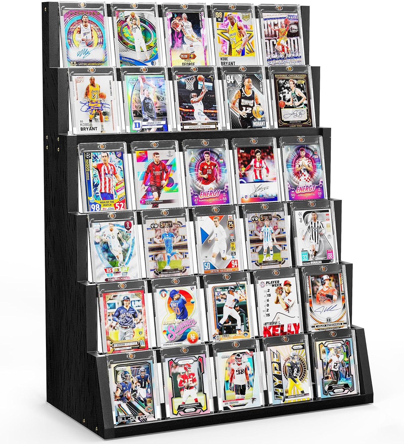 6-Tier Trading Card Display Stand for Collectors and Showcases