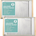 Adjustable Horizontal Window Screen 2-Pack 25-45in Wide - Breathable