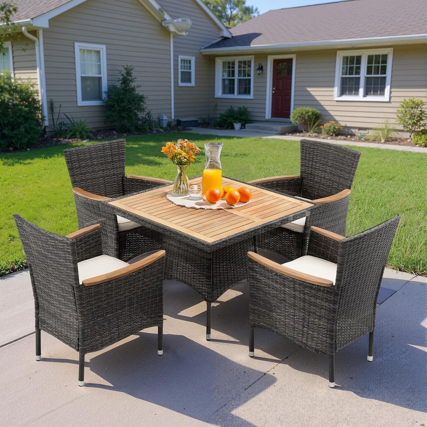 Wisteria Lane 5-Pieces Patio Dining Set for Outdoor Comfort
