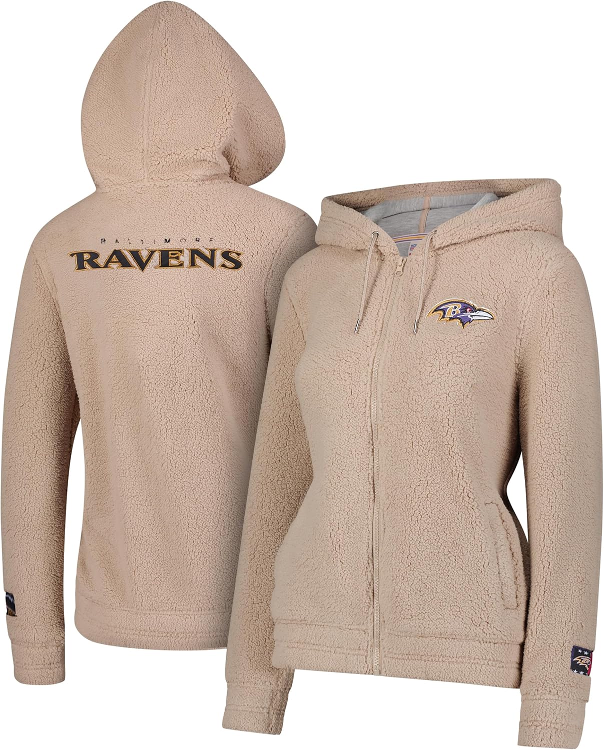 Ultra Game Women's NFL Super Soft Sherpa Full Zip Hoodie Jacket